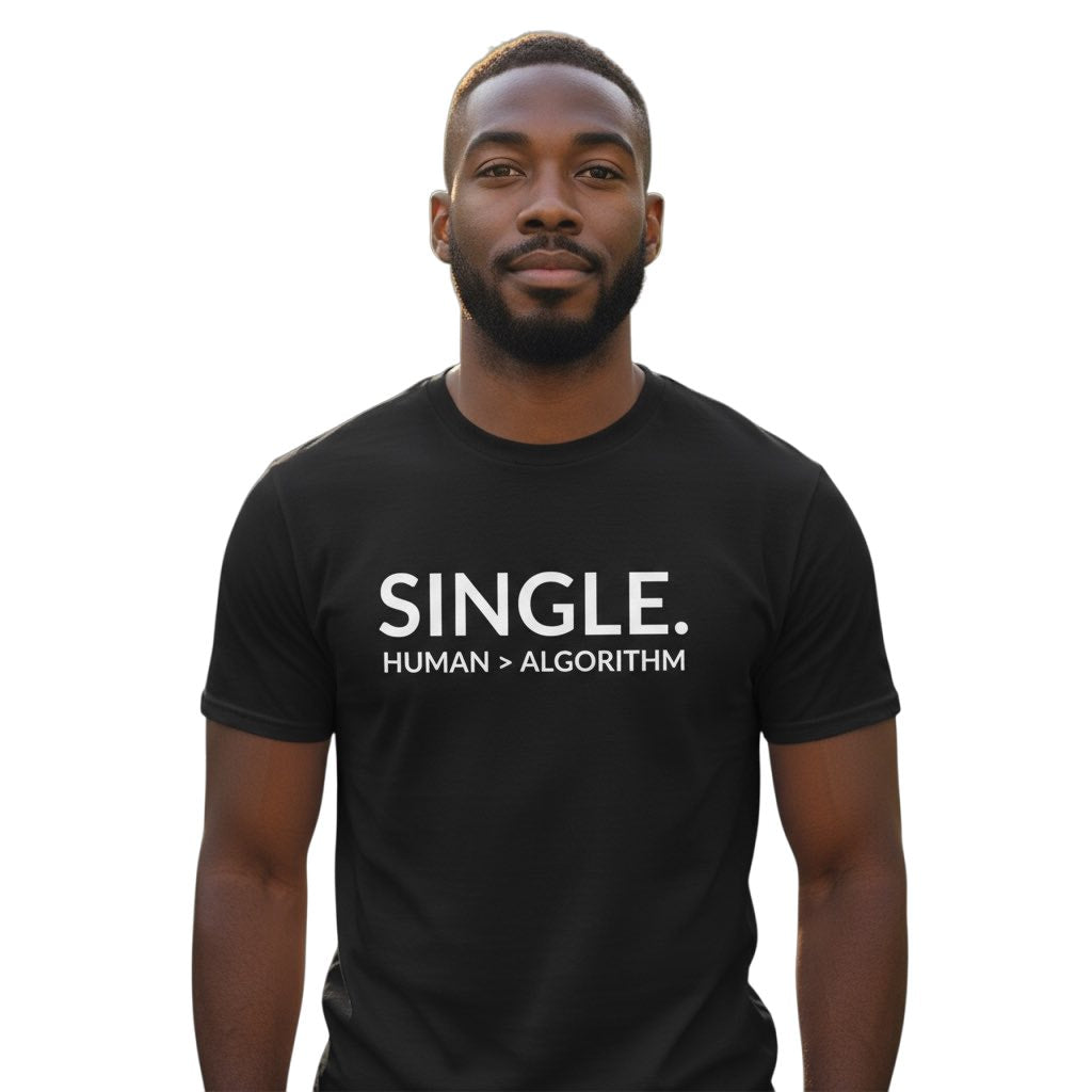 single. t-shirt | black | bold uppercase design