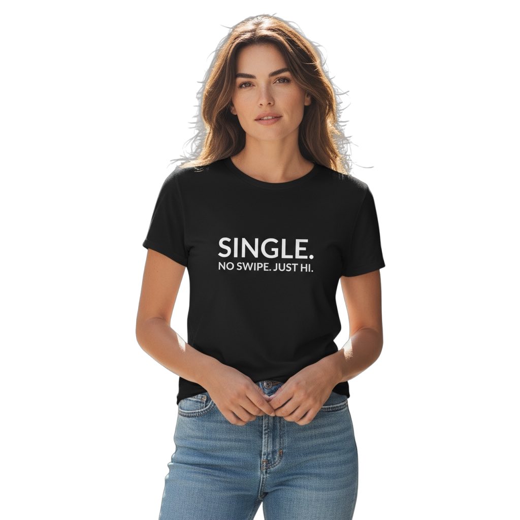single. t-shirt | black | soft lowercase design