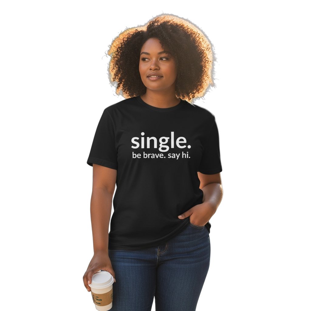 single. t-shirt | black | soft lowercase design