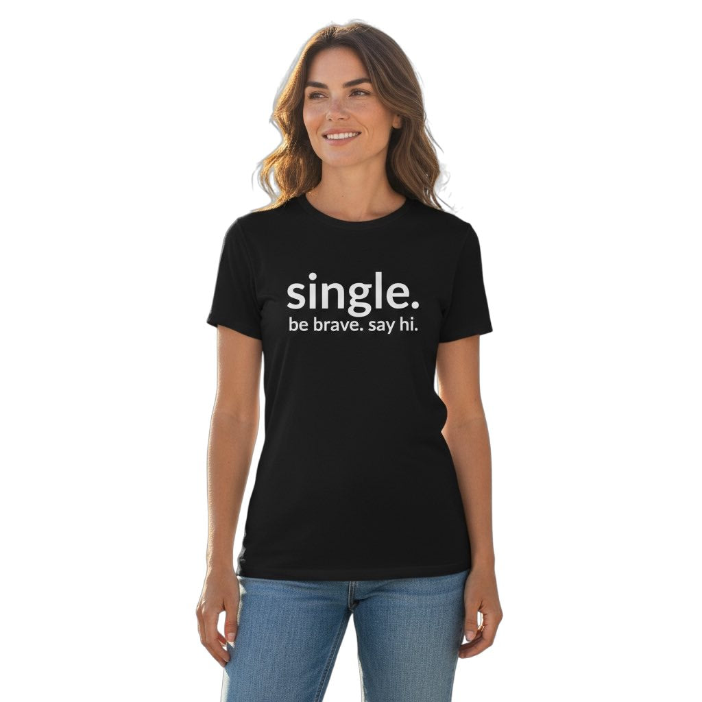 single. t-shirt | black | soft lowercase design
