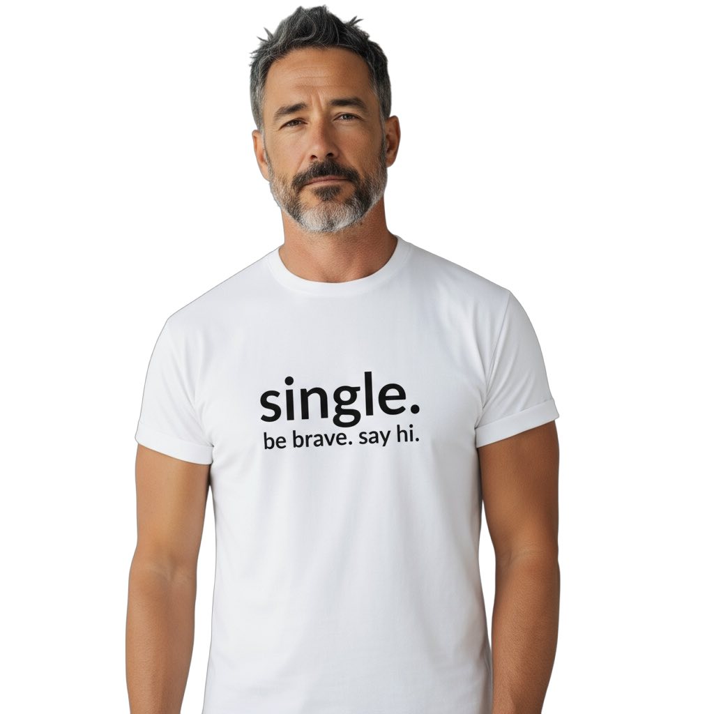 single. t-shirt | white | soft lowercase design