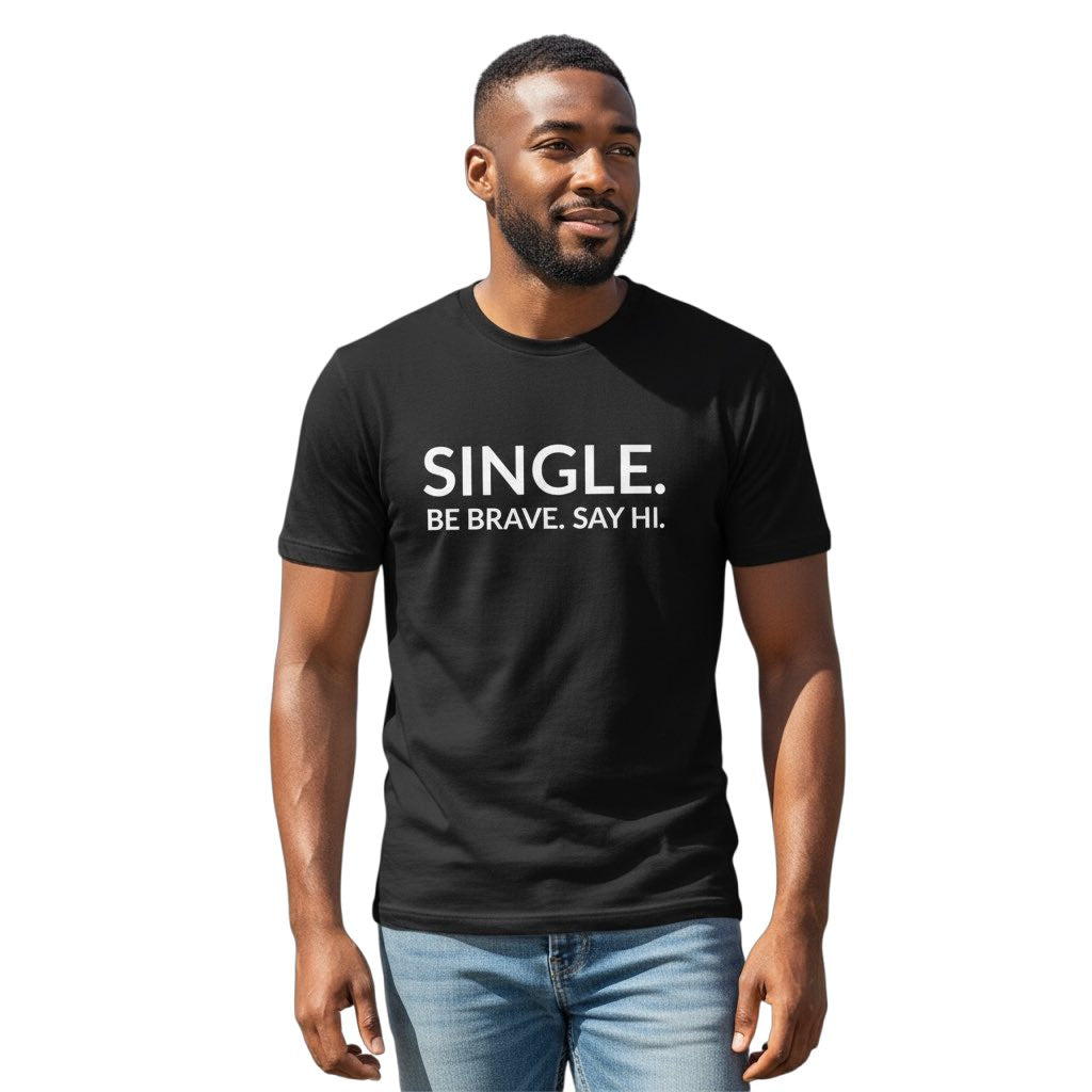 single. t-shirt | black | bold uppercase design