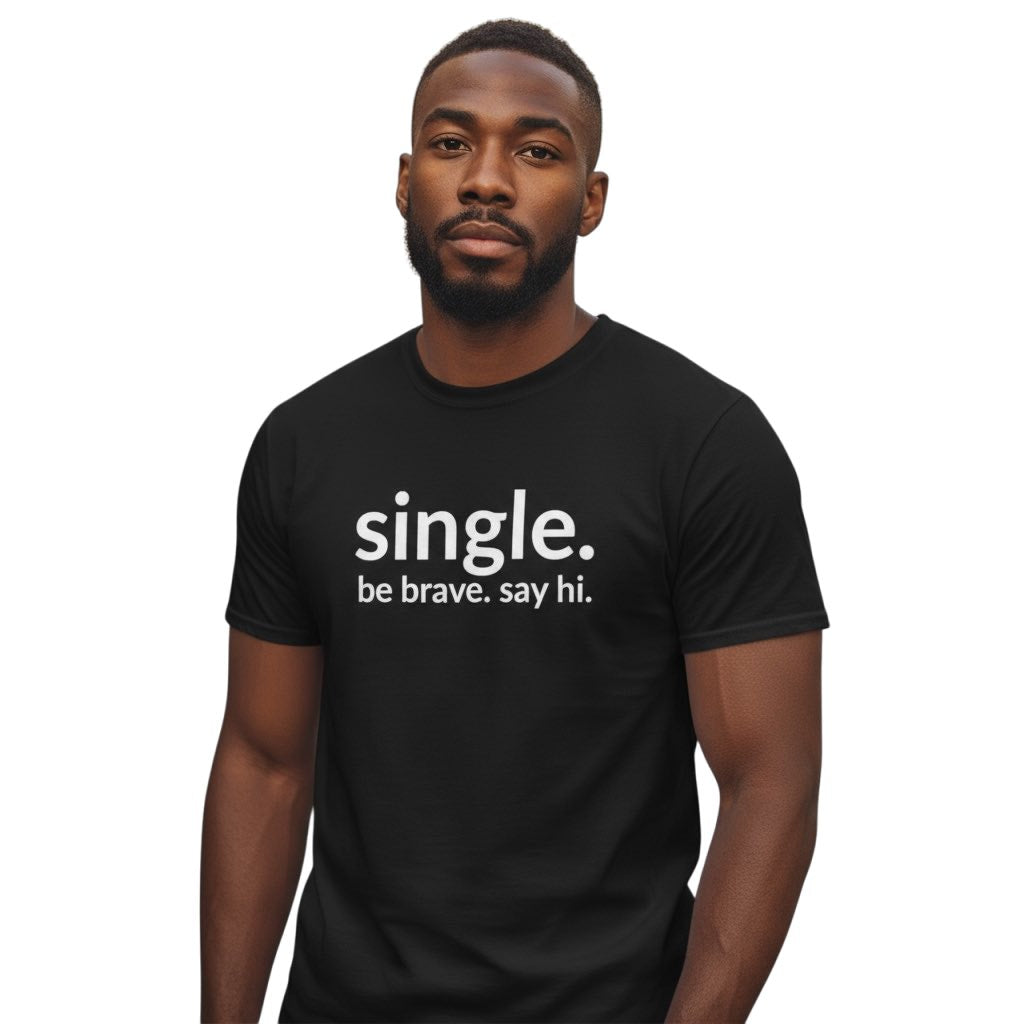 single. t-shirt | black | soft lowercase design