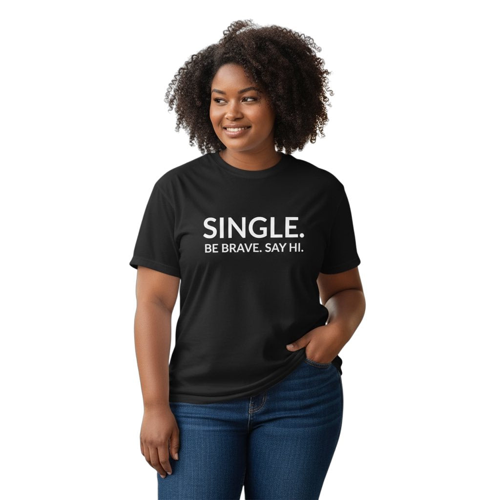 single. t-shirt | black | bold uppercase design