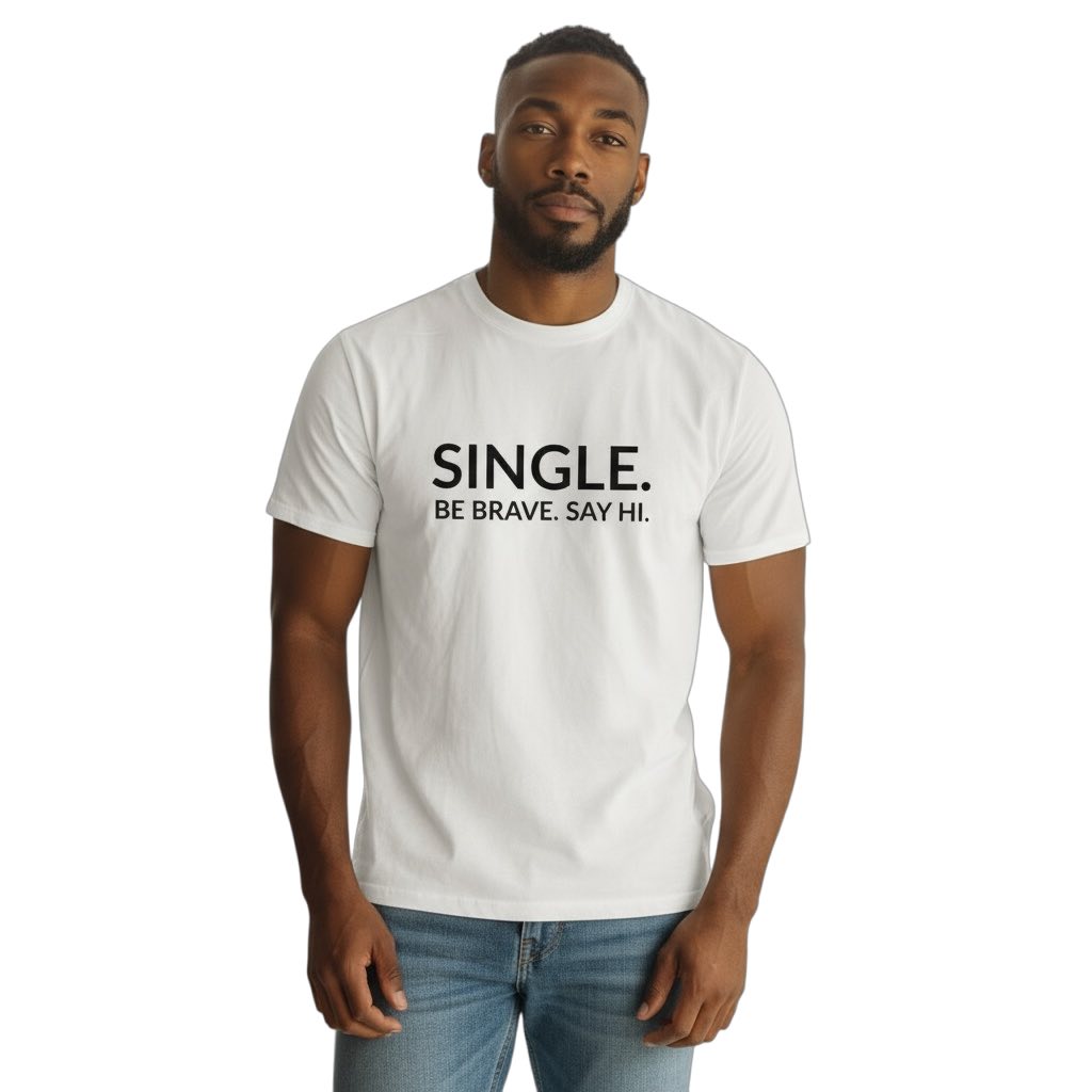 single. t-shirt | white | bold uppercase design