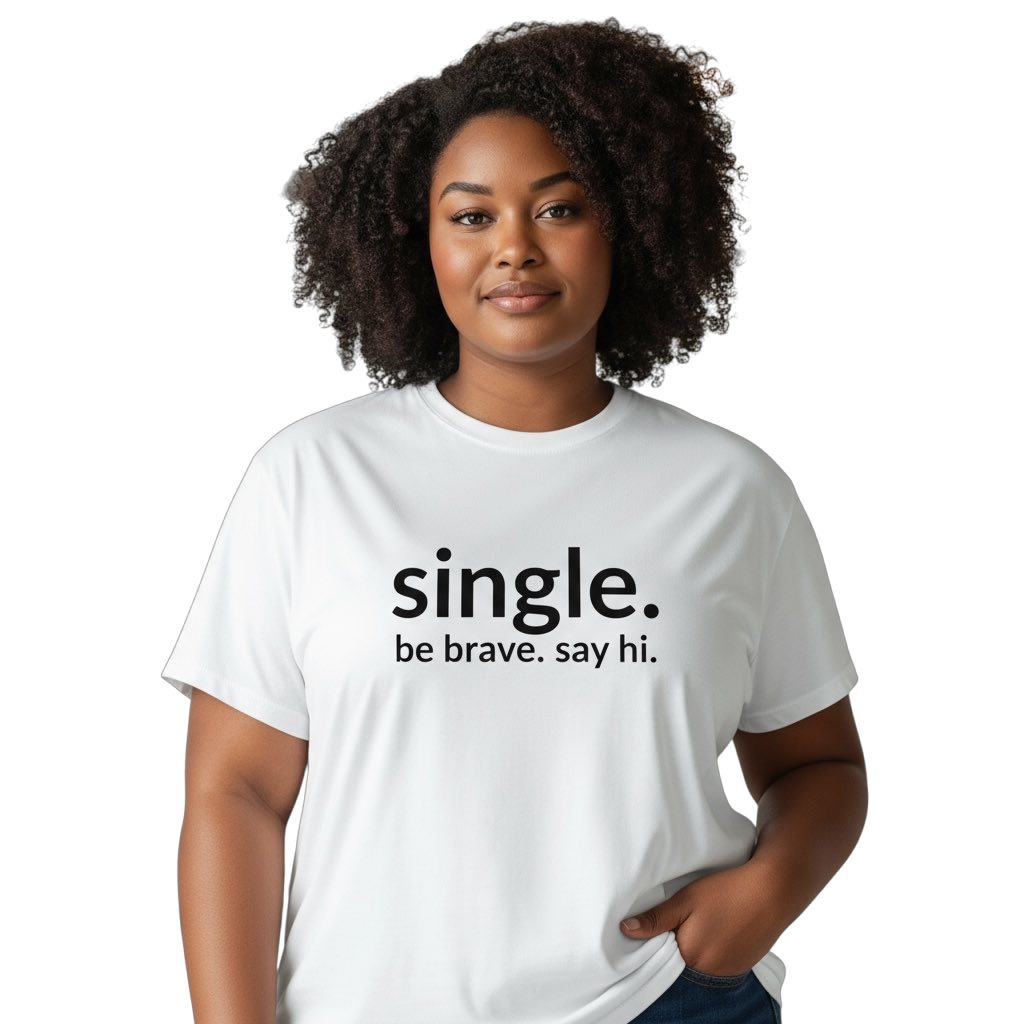single. t-shirt | white | soft lowercase design