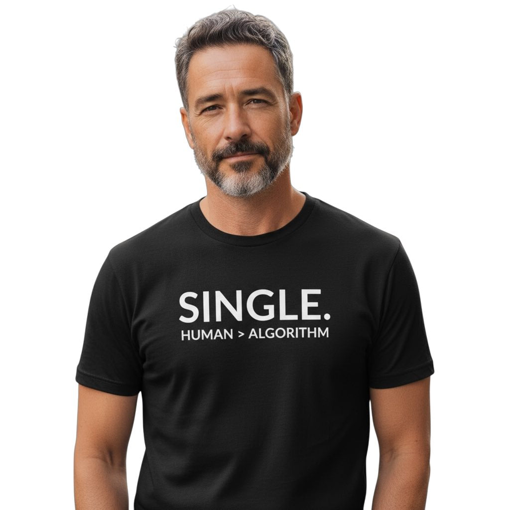 single. t-shirt | black | bold uppercase design