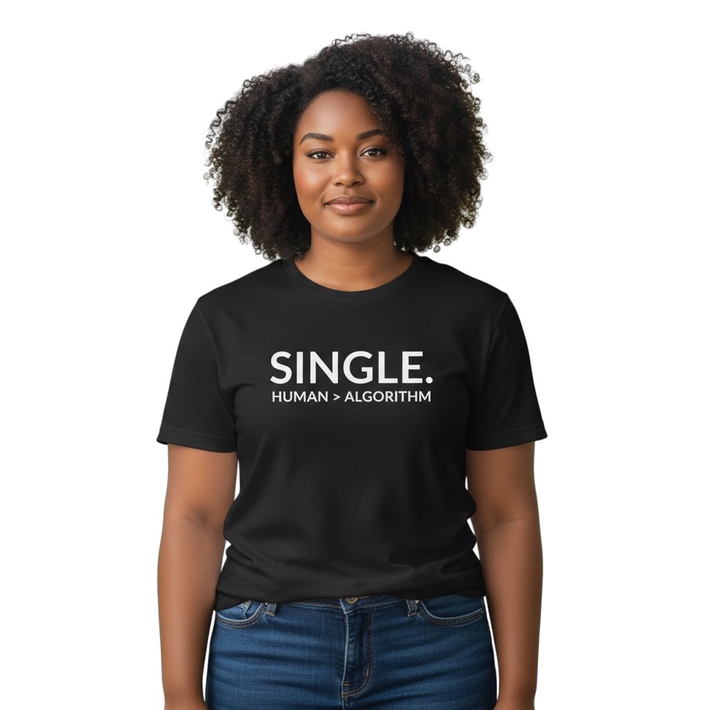 single. t-shirt | black | bold uppercase design
