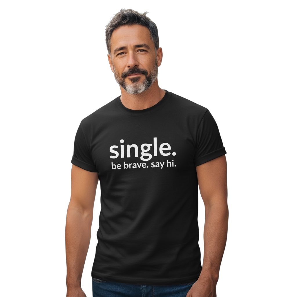 single. t-shirt | black | soft lowercase design
