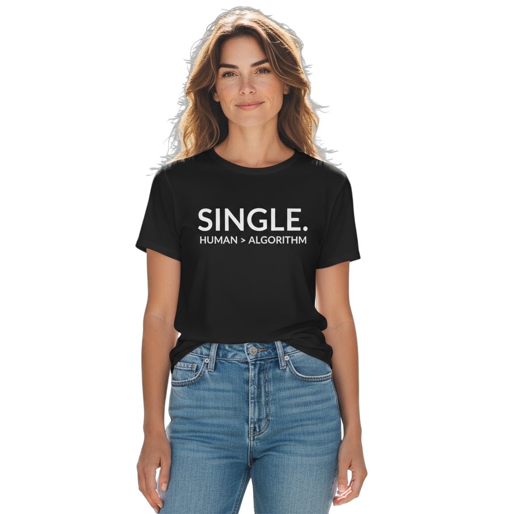 single. t-shirt | black | bold uppercase design