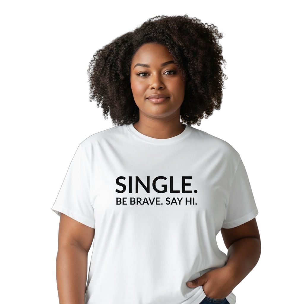 single. t-shirt | white | bold uppercase design